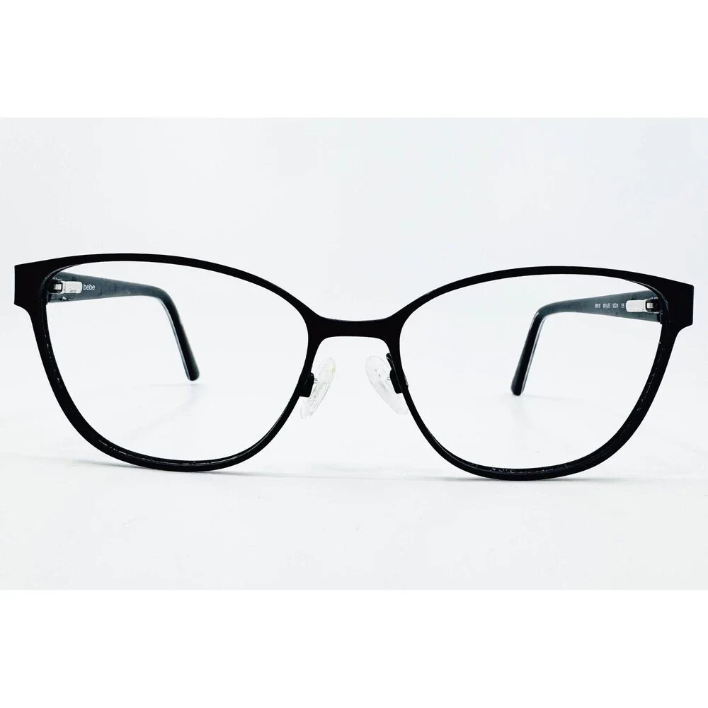 Bebe Eyeglasses Womens Jet Black Floral BB5157 52-16-135